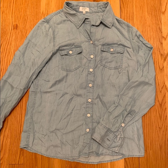 Crown and Ivy button up chambray shirt - Picture 2 of 2